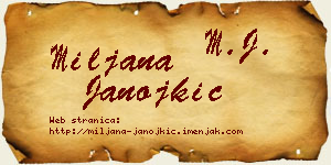Miljana Janojkić vizit kartica